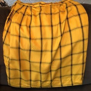 Yellow checkered skirt